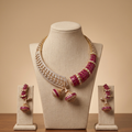 Ruby Twist Necklace Set