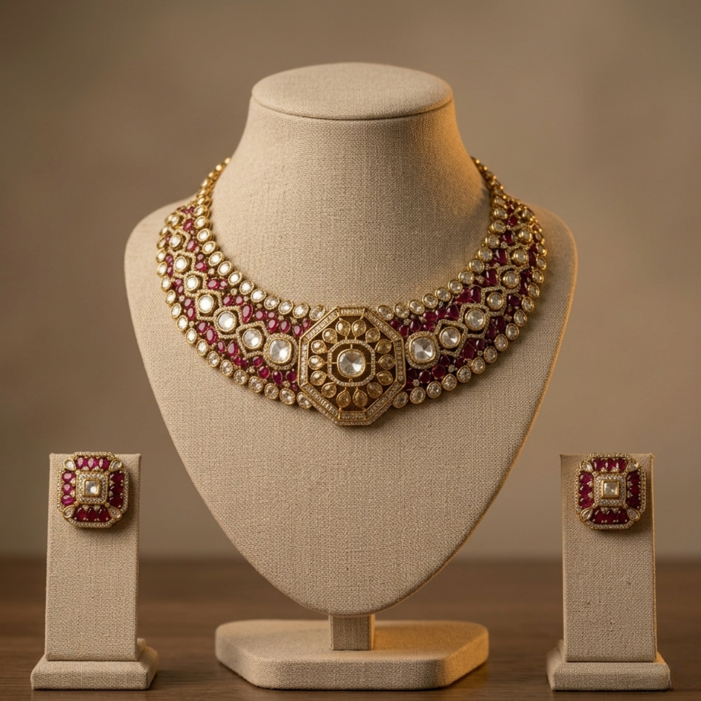 Polki Kundan Choker Set