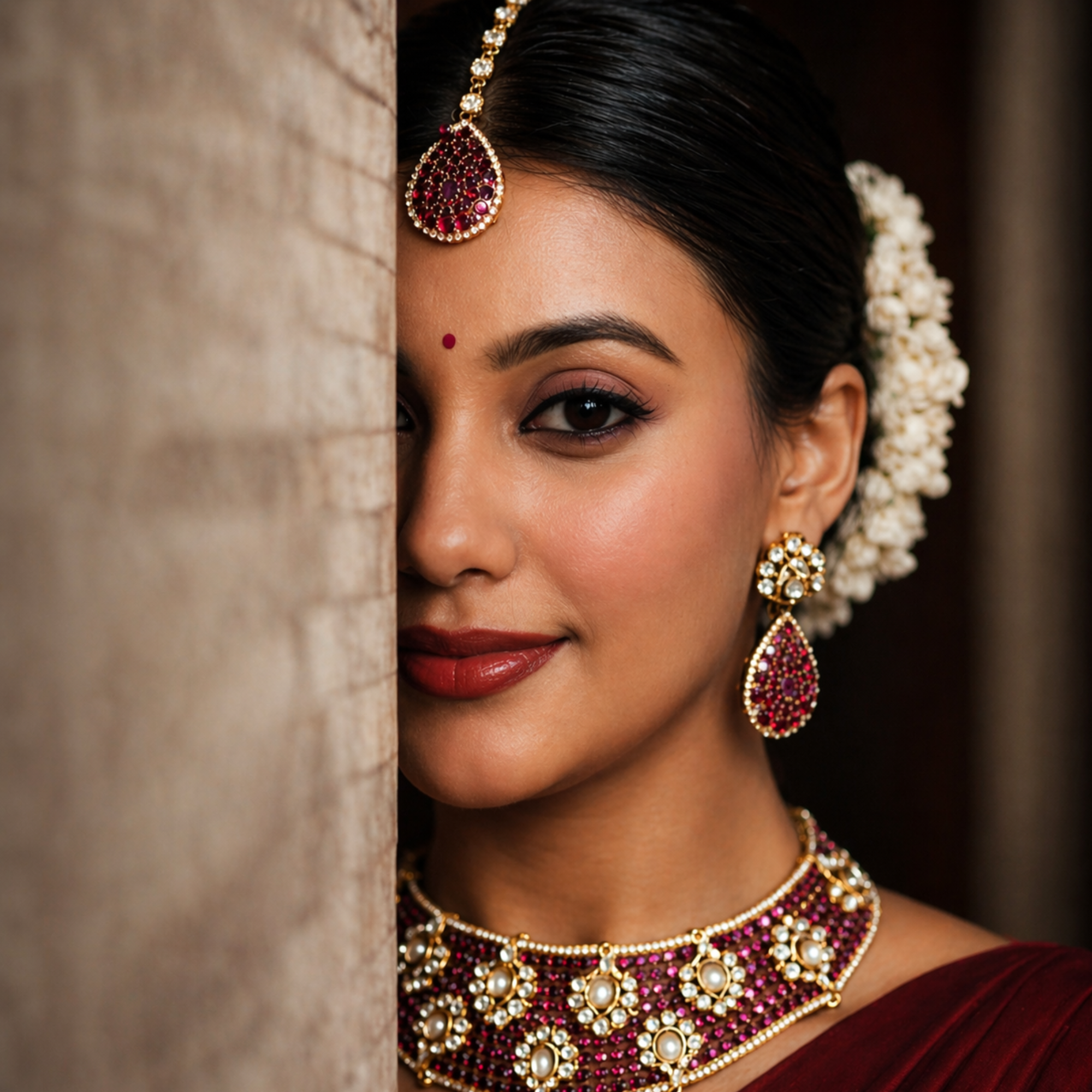 Pink Kundan Choker Set