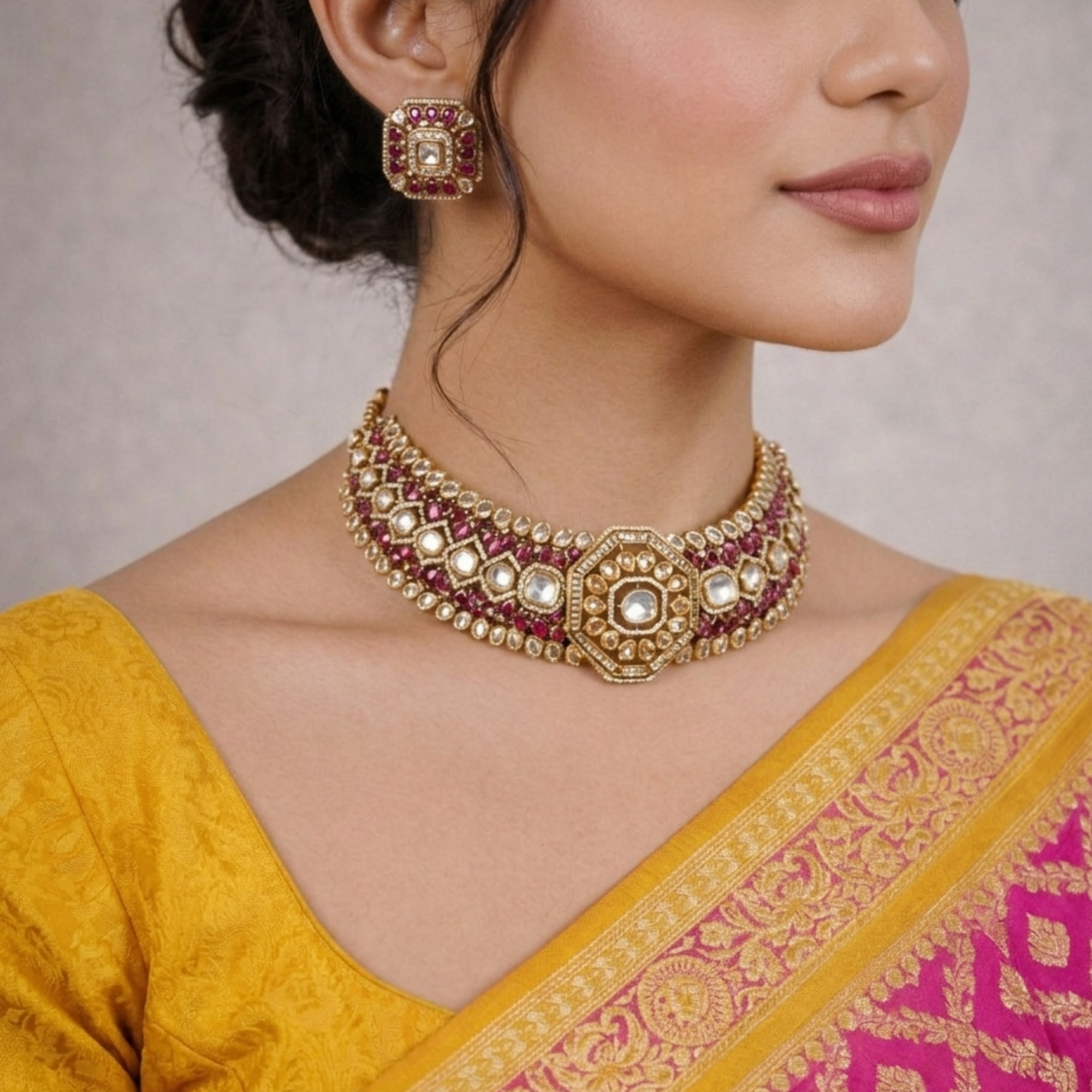 Polki Kundan Choker Set