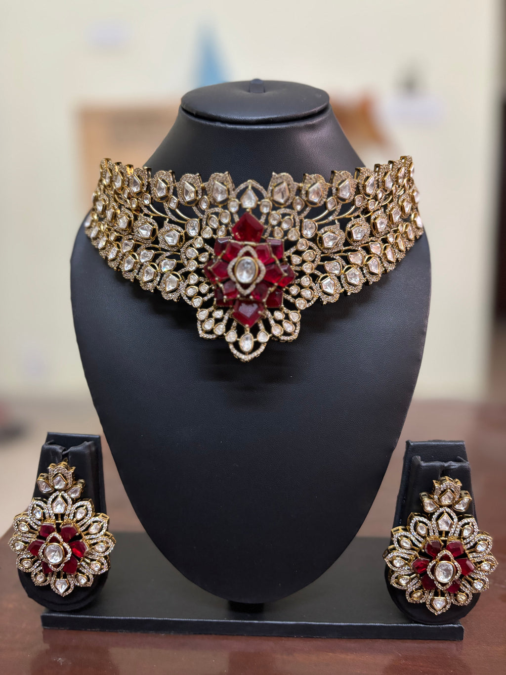 Ruby Floral Kundan Choker