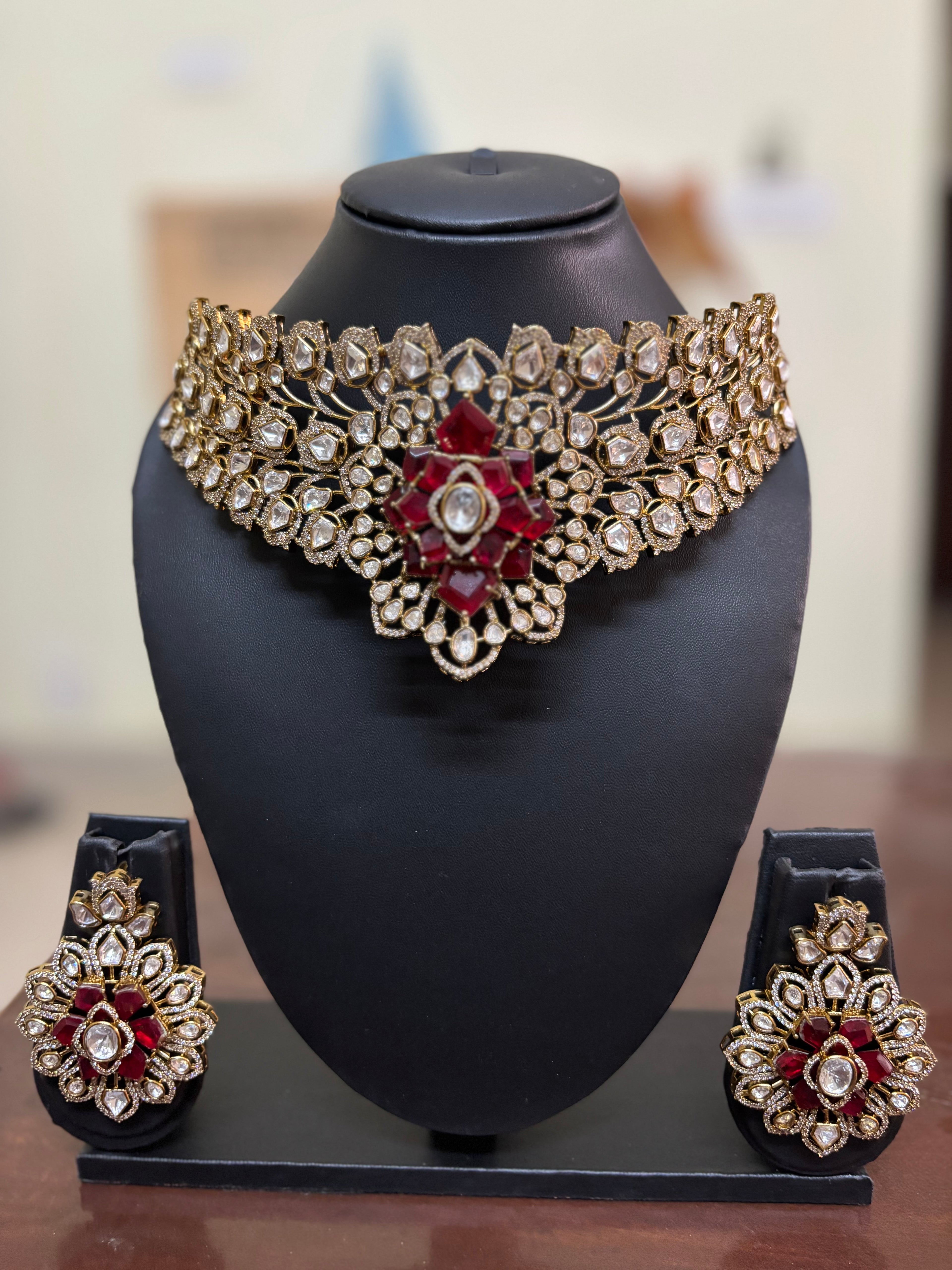 Ruby Floral Kundan Choker