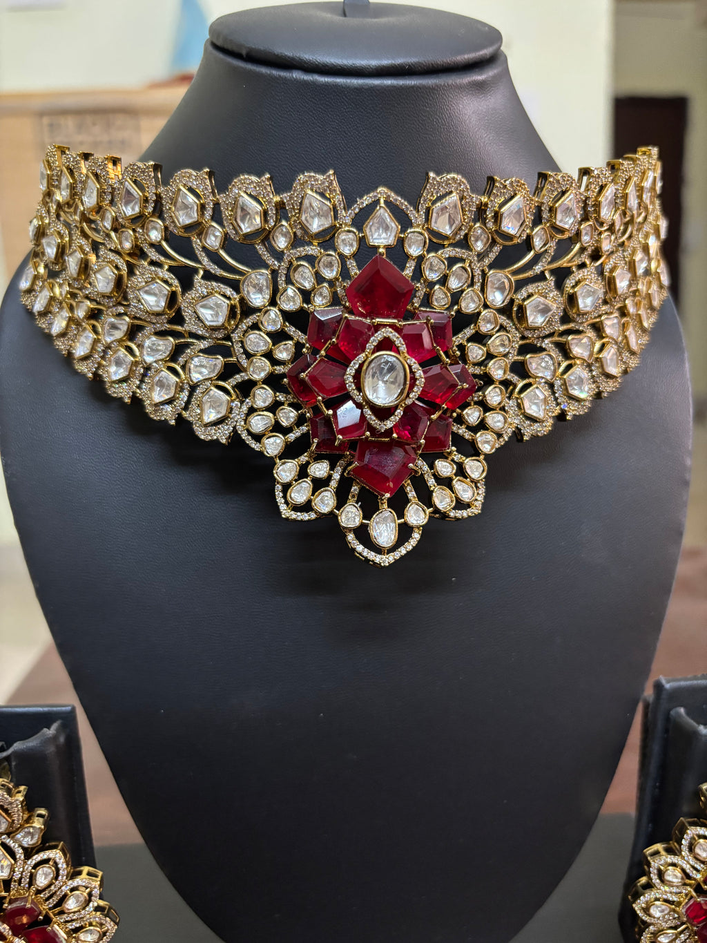Ruby Floral Kundan Choker