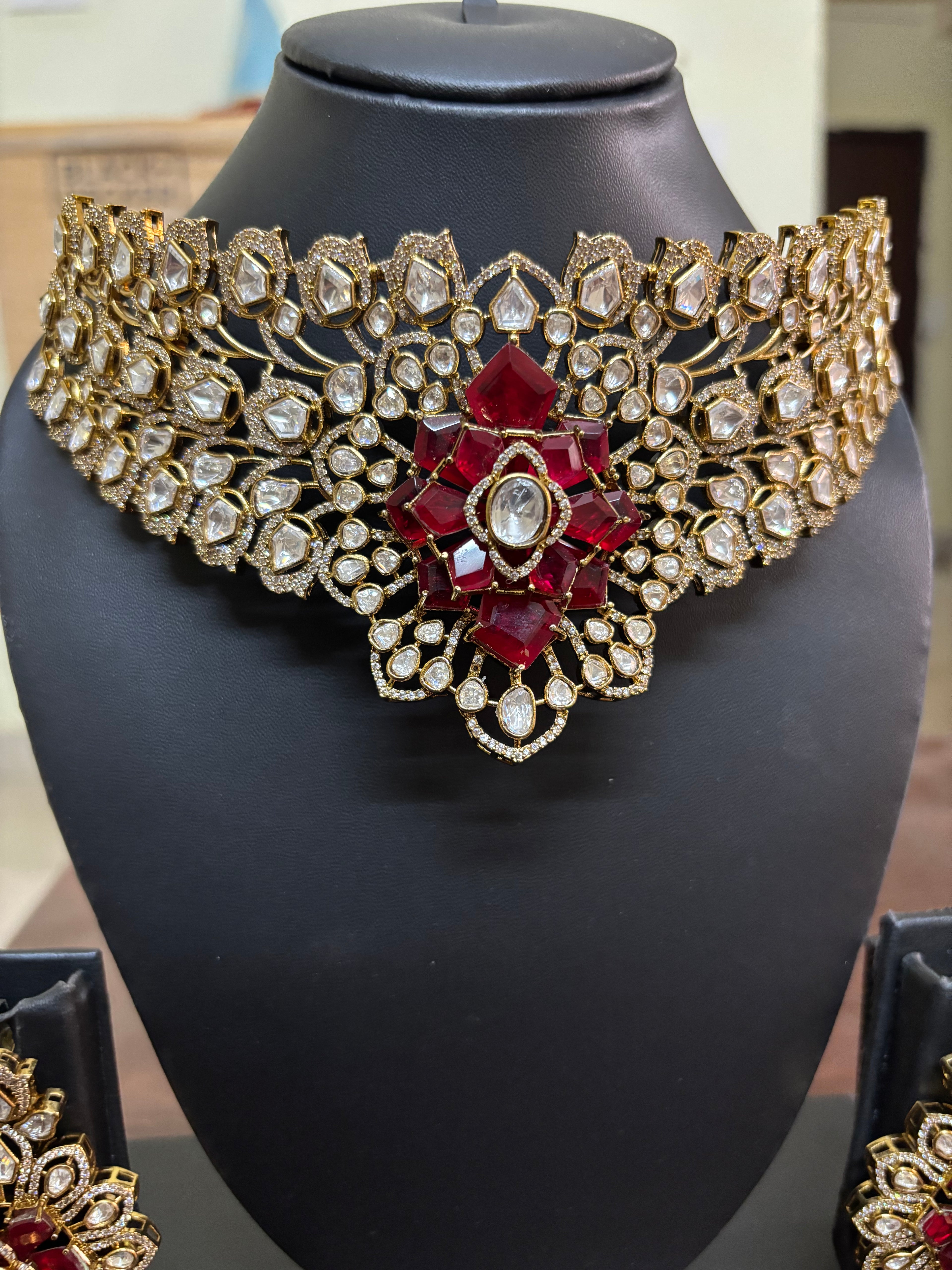 Ruby Floral Kundan Choker