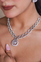 Crystal Link Necklace Set