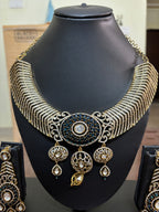 Royal Blue Kundan Set