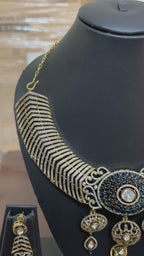 Royal Blue Kundan Set